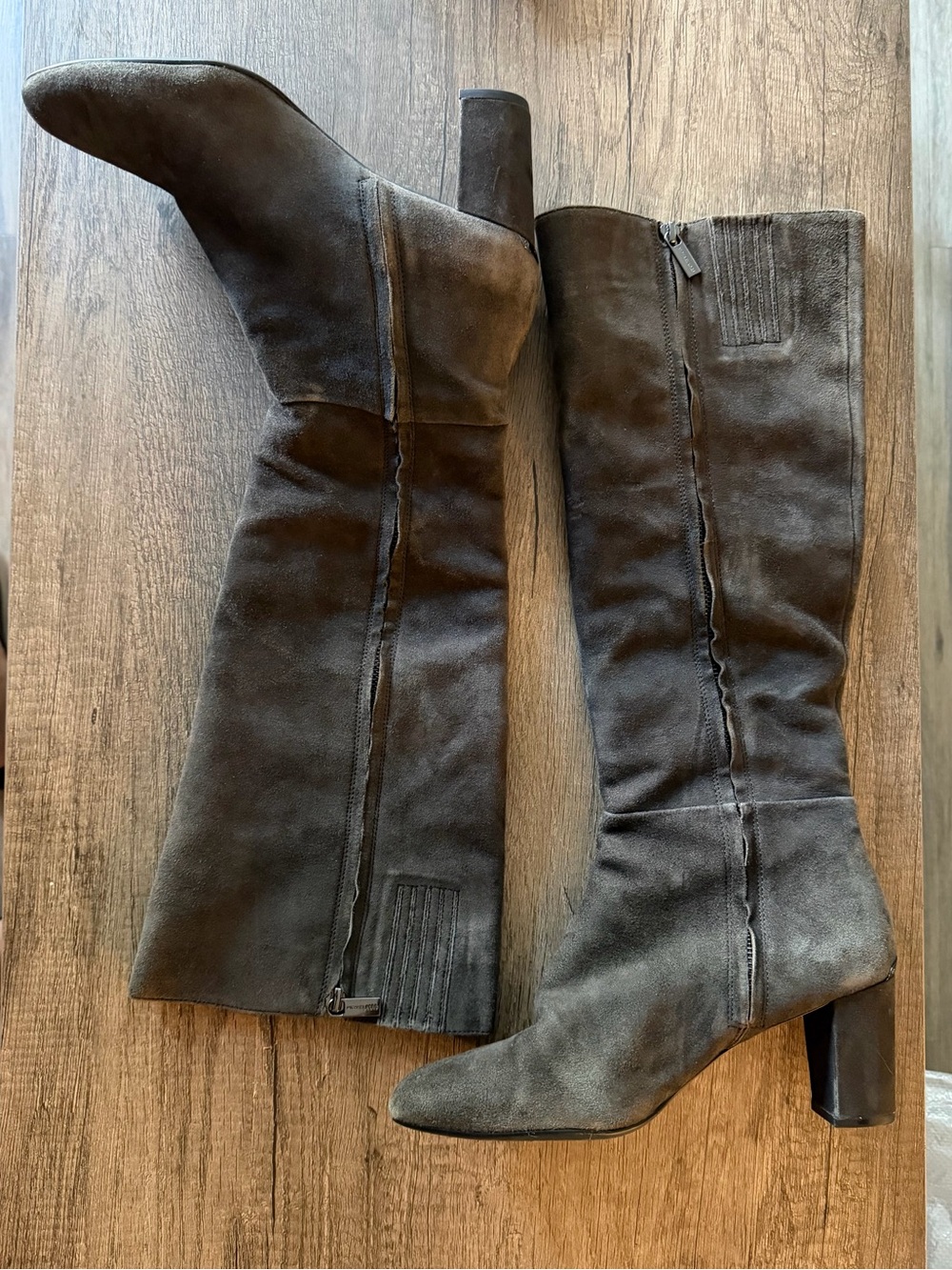 Nordstrom Over-the-Knee Suede Boots in Dark Taupe